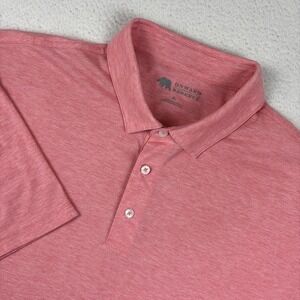 ONWARD RESERVE Mens Polo Shirt XL Pink Performance Stretch Wicking Short Sleeve